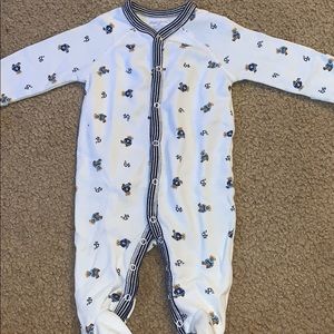 Ralph Lauren footie with matching blanket